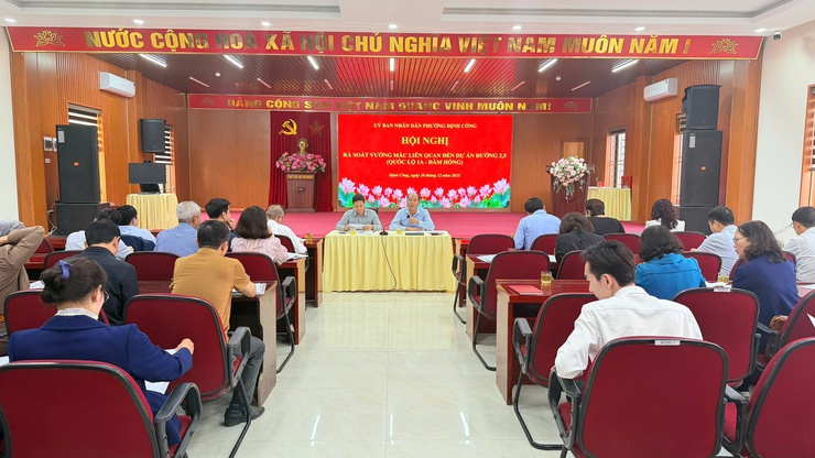 Phường Định Công tập trung tháo gỡ vướng mắc, đẩy nhanh tiến độ dự án đường 2,5 đoạn Quốc lộ 1A - Đầm Hồng