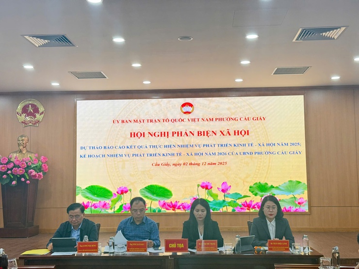 MTTQ phường Cầu Giấy phản biện xã hội dự thảo báo cáo phát triển kinh tế - xã hội năm 2025, kế hoạch năm 2026