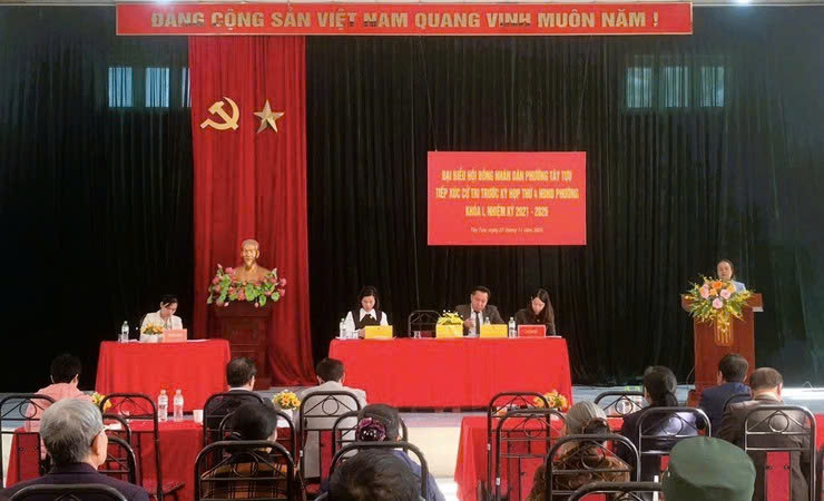 Phường Tây Tựu tổ chức tiếp xúc cử tri trước kỳ họp thứ 4 HĐND phường khóa I