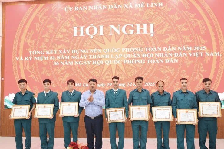 Xã Mê Linh tổng kết công tác xây dựng nền quốc phòng toàn dân năm 2025, triển khai nhiệm vụ năm 2026