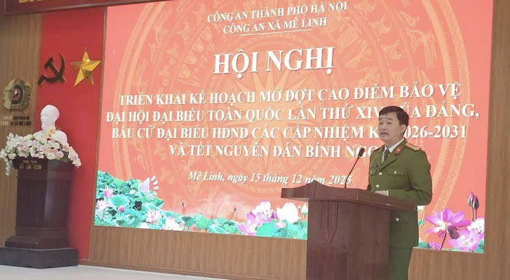 Công an xã Mê Linh mở cao điểm tấn công, trấn áp tội phạm bảo vệ Đại hội XIV của Đảng, bầu cử và Tết Nguyên đán Bính Ngọ 2026