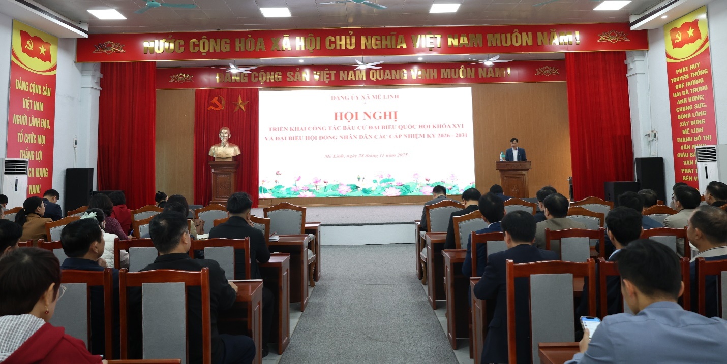 Xã Mê Linh triển khai đồng bộ, chặt chẽ công tác chuẩn bị bầu cử đại biểu Quốc hội khóa XVI và HĐND các cấp
