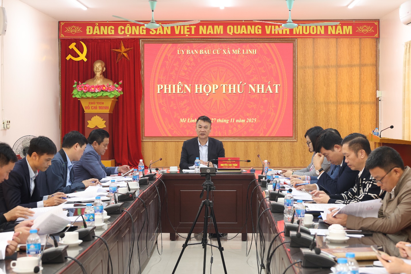 Ủy ban bầu cử xã Mê Linh họp phiên thứ nhất, chủ động chuẩn bị cho cuộc bầu cử nhiệm kỳ 2026-2031
