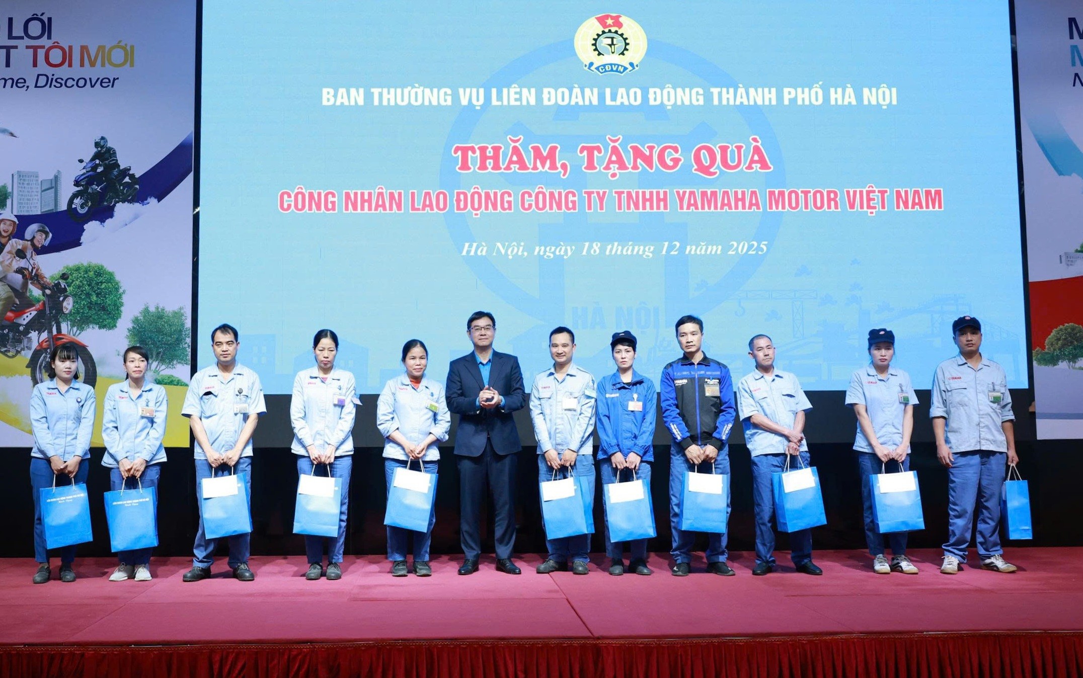 Liên đoàn Lao động thành phố Hà Nội chia sẻ khó khăn, động viên công nhân Yamaha Motor Việt Nam vượt qua thách thức