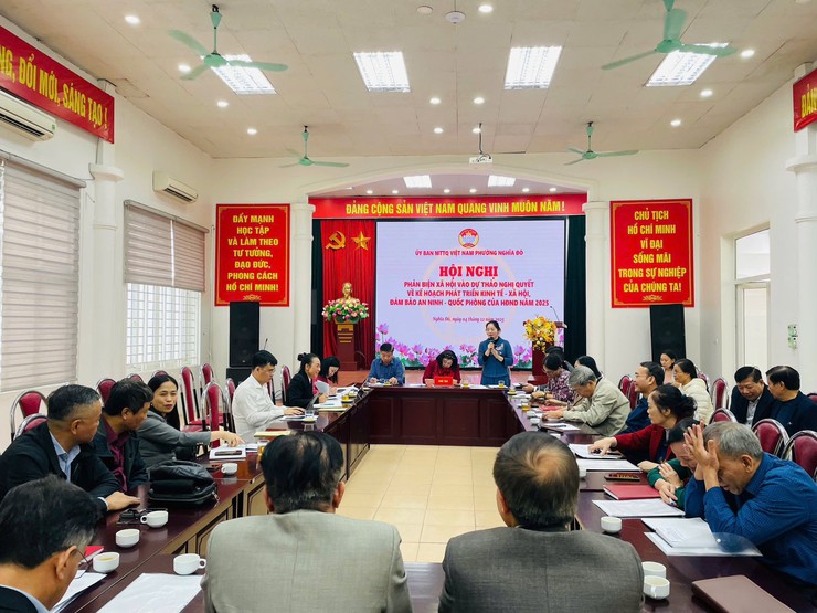MTTQ phường Nghĩa Đô phản biện xã hội đối với dự thảo báo cáo, kế hoạch phát triển kinh tế - xã hội năm 2026
