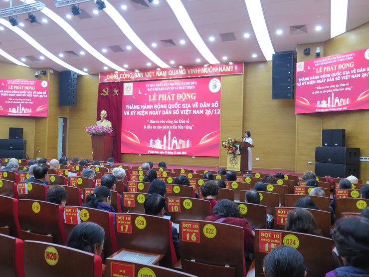 Phường Ô Chợ Dừa phát động Tháng hành động Quốc gia về Dân số, hướng tới phát triển bền vững
