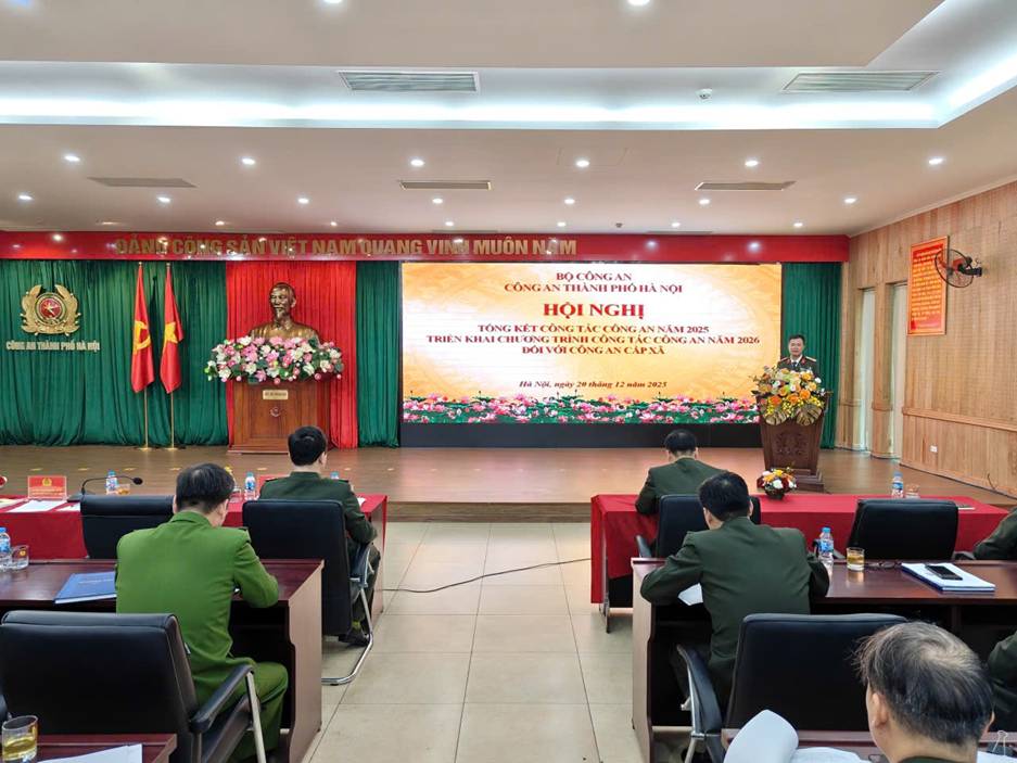 Công an Hà Nội tổng kết công tác năm 2025, xác định trọng tâm nhiệm vụ năm 2026 đối với 18 Công an xã, phường