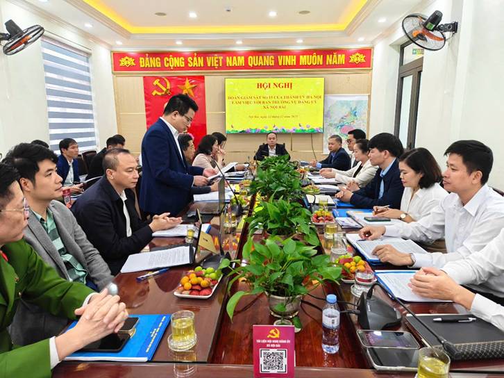 Giám sát việc thực hiện nhiệm vụ trọng tâm, cấp bách năm 2025 tại xã Nội Bài, phường Cầu Giấy và Nghĩa Đô