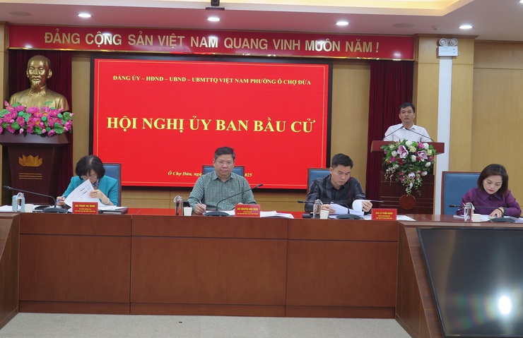 Phường Ô Chợ Dừa triển khai đồng bộ công tác chuẩn bị bầu cử đại biểu Quốc hội khóa XVI và đại biểu HĐND các cấp nhiệm kỳ 2026–2031