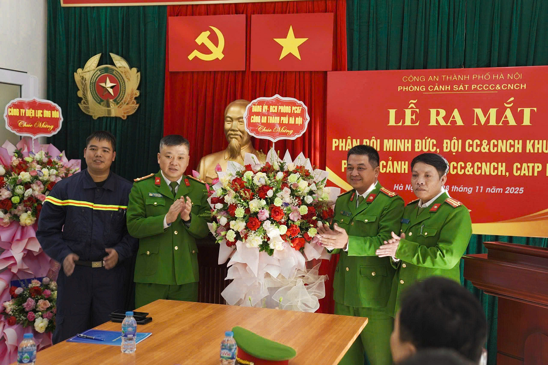 Ra mắt Phân đội Minh Đức, tăng cường năng lực phòng cháy, chữa cháy từ cơ sở tại khu vực phía Nam Thủ đô