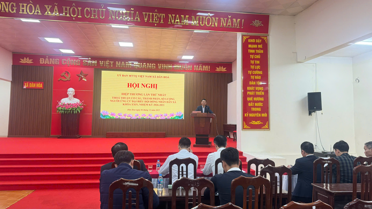 MTTQ xã Dân Hòa thống nhất cơ cấu, thành phần người ứng cử đại biểu HĐND nhiệm kỳ 2026–2031