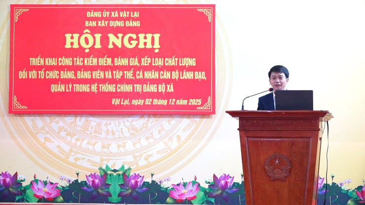 Đảng ủy xã Vật Lại triển khai kiểm điểm, đánh giá, xếp loại tổ chức đảng, đảng viên và cán bộ lãnh đạo năm 2025