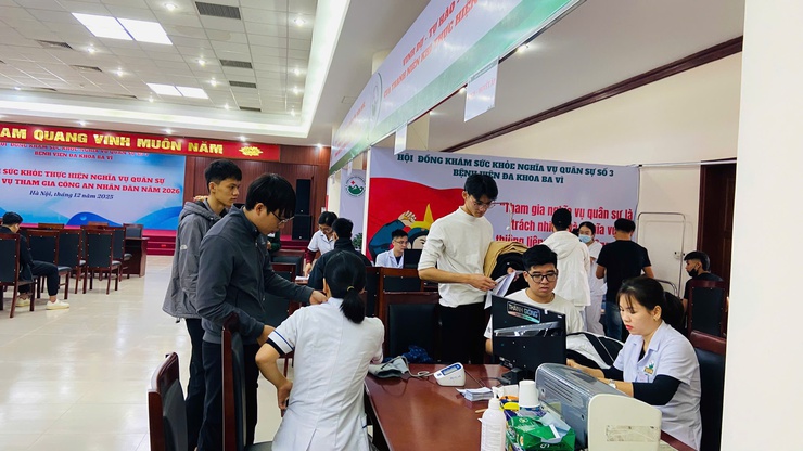 Xã Vật Lại tổ chức khám tuyển nghĩa vụ quân sự năm 2026, bảo đảm chặt chẽ, đúng quy trình, nâng cao chất lượng nguồn nhập ngũ
