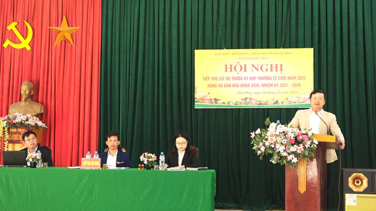 HĐND xã Dân Hòa lắng nghe ý kiến cử tri Tiên Văn, Thị Nguyên trước kỳ họp cuối năm 2025