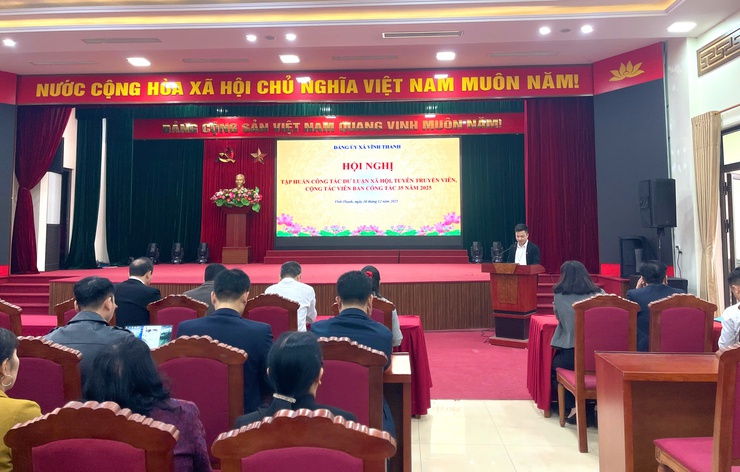 Xã Vĩnh Thanh tập huấn công tác dư luận xã hội, nâng cao năng lực tuyên truyền viên và cộng tác viên Ban Chỉ đạo 35