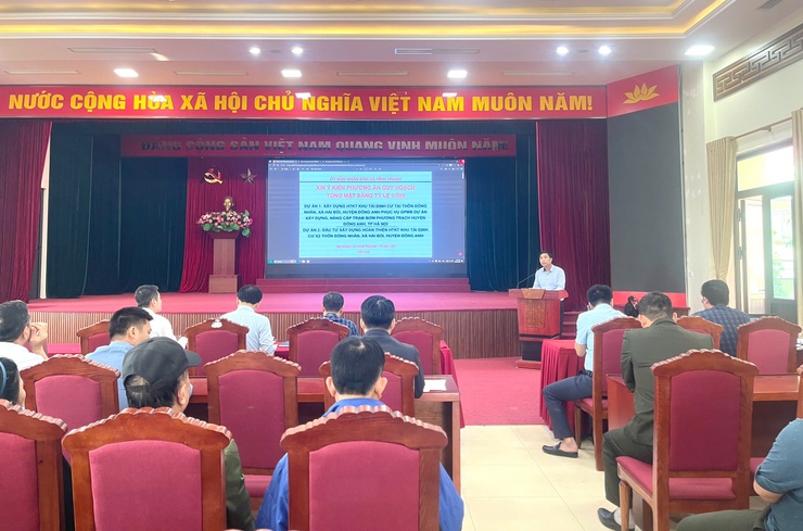 Xã Vĩnh Thanh lấy ý kiến cộng đồng, hoàn thiện quy hoạch khu tái định cư Đồng Nhân