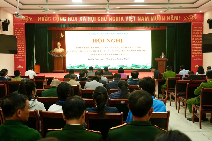 Xã Thiên Lộc triển khai đồng bộ giải pháp lập lại kỷ cương văn minh đô thị, trật tự công cộng và vệ sinh môi trường