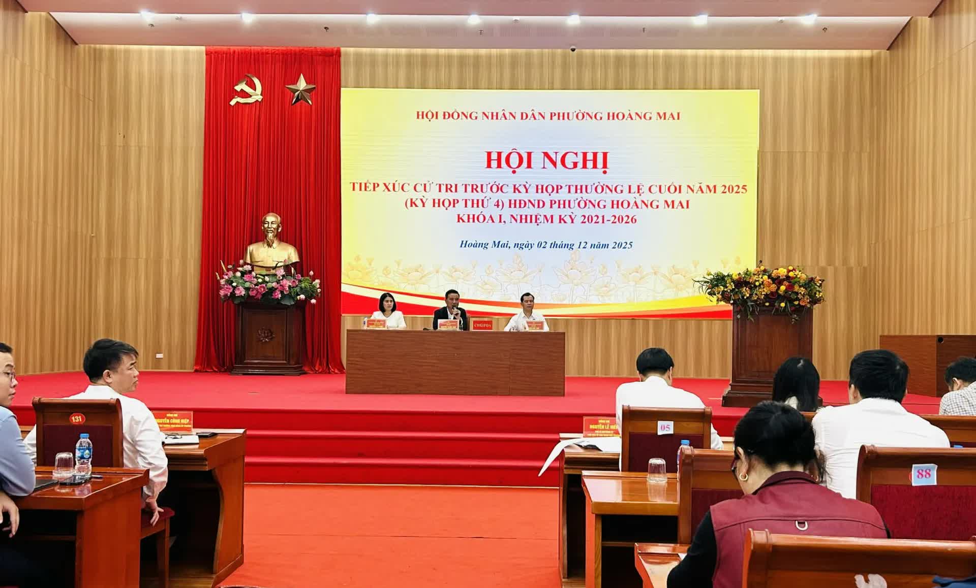 Cử tri phường Hoàng Mai kiến nghị nhiều vấn đề dân sinh trước Kỳ họp thứ tư HĐND phường