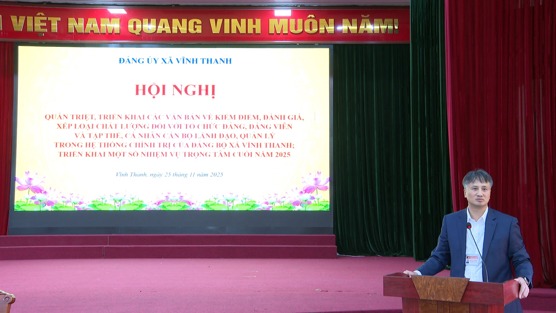 Đảng ủy xã Vĩnh Thanh siết chặt đánh giá tổ chức đảng, cán bộ, đảng viên theo hướng thực chất