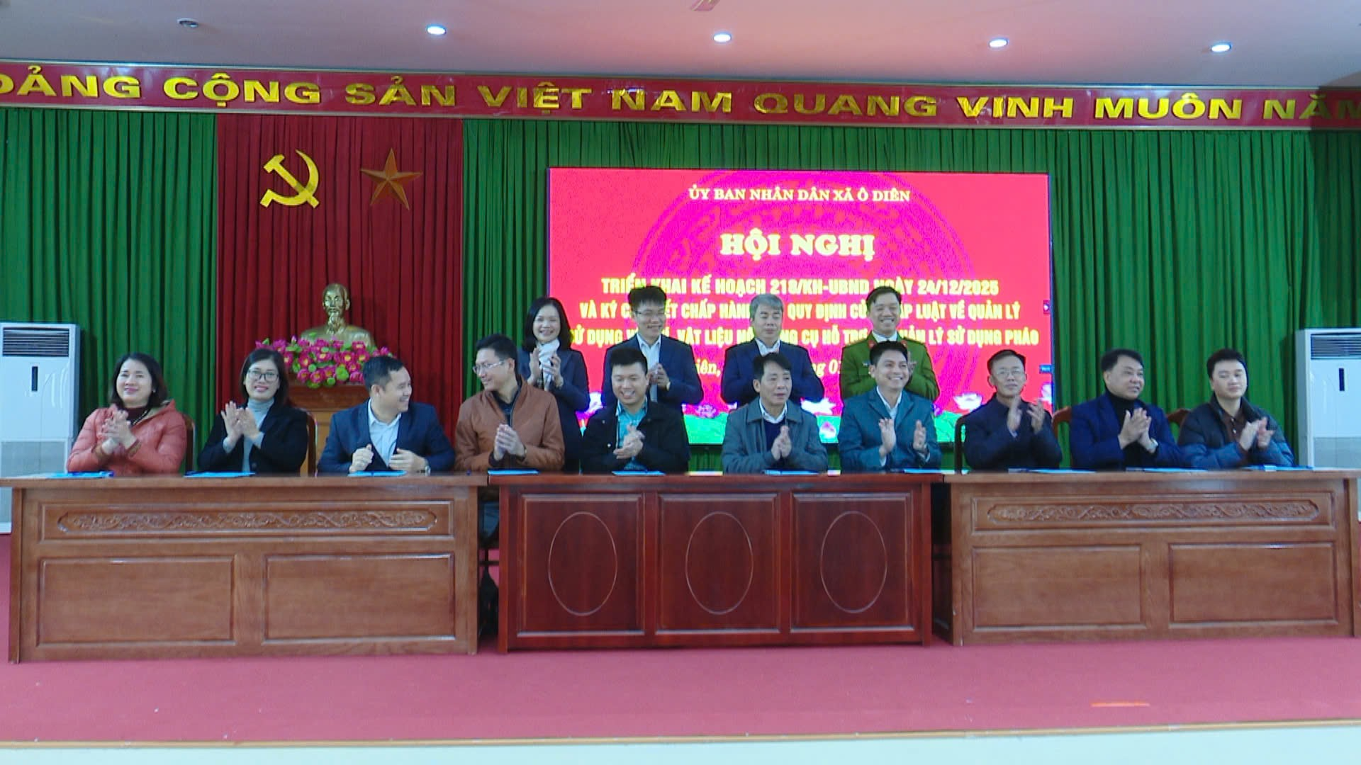 Xã Ô Diên siết chặt quản lý, sử dụng pháo nổ dịp Tết Nguyên đán Bính Ngọ 2026