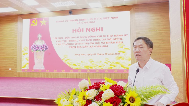 Đảng uỷ xã Ứng Hòa đối thoại, tập trung giải quyết kiến nghị từ cơ sở