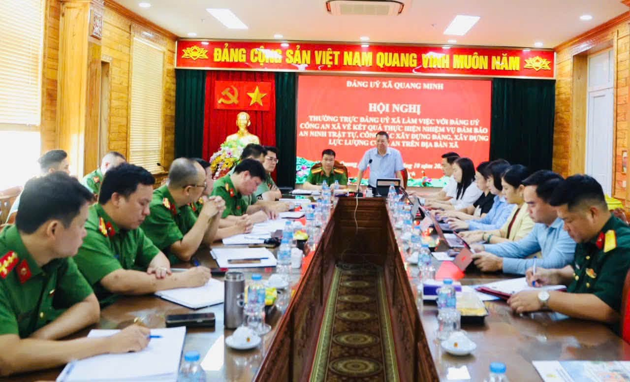 Xã Quang Minh tăng cường lãnh đạo, chỉ đạo công tác bảo đảm an ninh, trật tự trên địa bàn