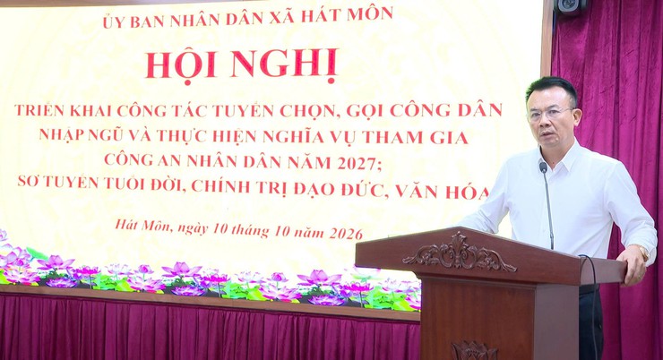 Xã Hát Môn chủ động triển khai công tác tuyển quân năm 2027