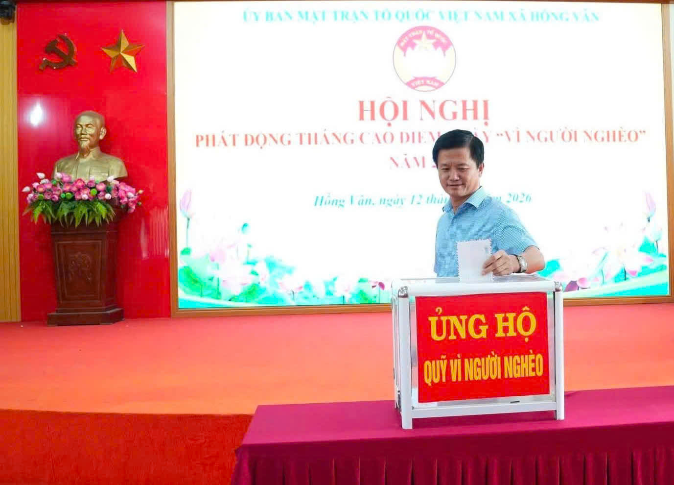 Xã Hồng Vân phát động tháng cao điểm “Vì người nghèo” năm 2026