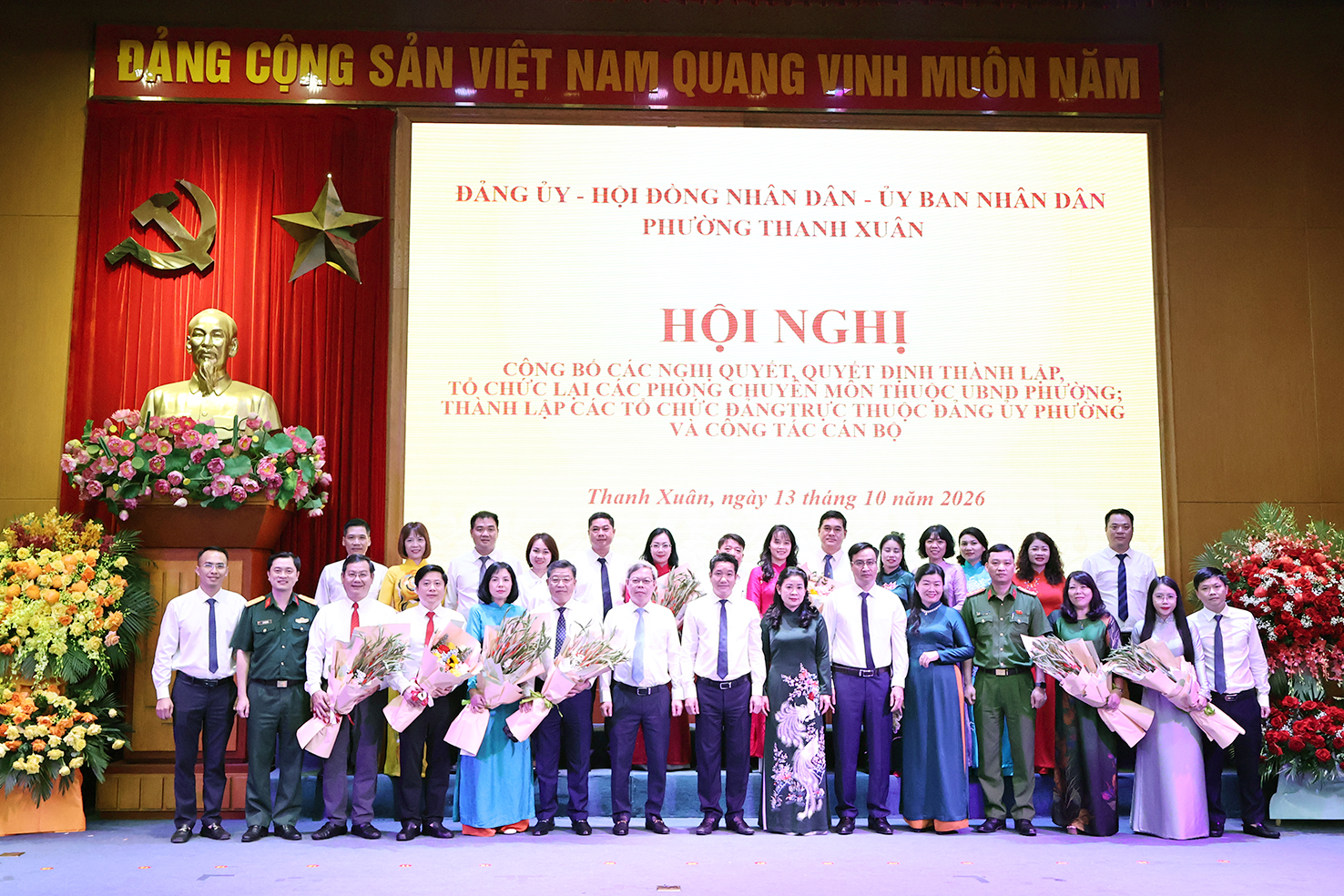 Phường Thanh Xuân kiện toàn 5 phòng chuyên môn và 16 tổ chức đảng trực thuộc: Nâng cao hiệu lực, hiệu quả hoạt động của hệ thống chính trị