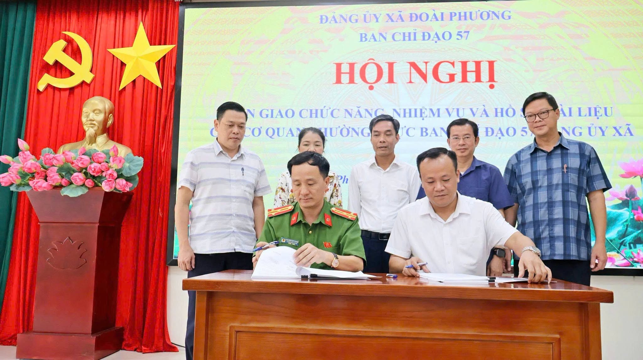 Xã Đoài Phương tăng cường vai trò Ban Chỉ đạo 57, đẩy mạnh chuyển đổi số trong hệ thống chính trị