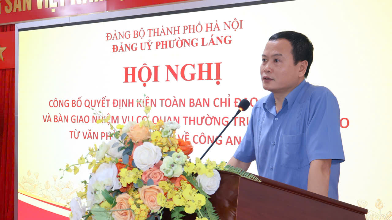 Phường Láng kiện toàn Ban Chỉ đạo 57, nâng cao hiệu quả thực hiện nhiệm vụ chuyển đổi số