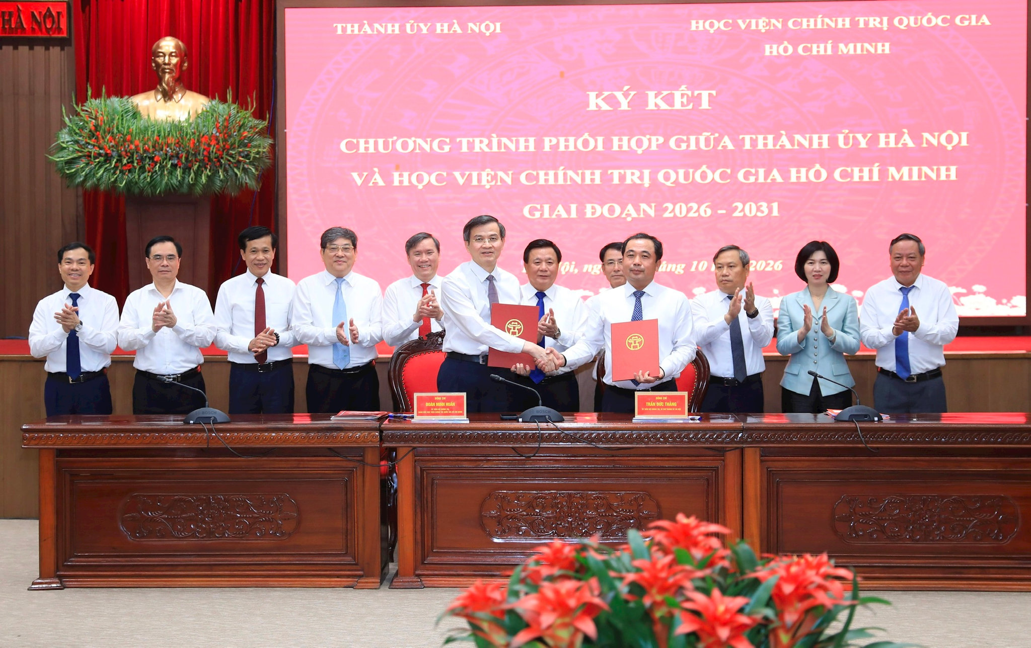Thành ủy và Học viện Chính trị quốc gia Hồ Chí Minh tăng cường phối hợp trên nhiều lĩnh vực