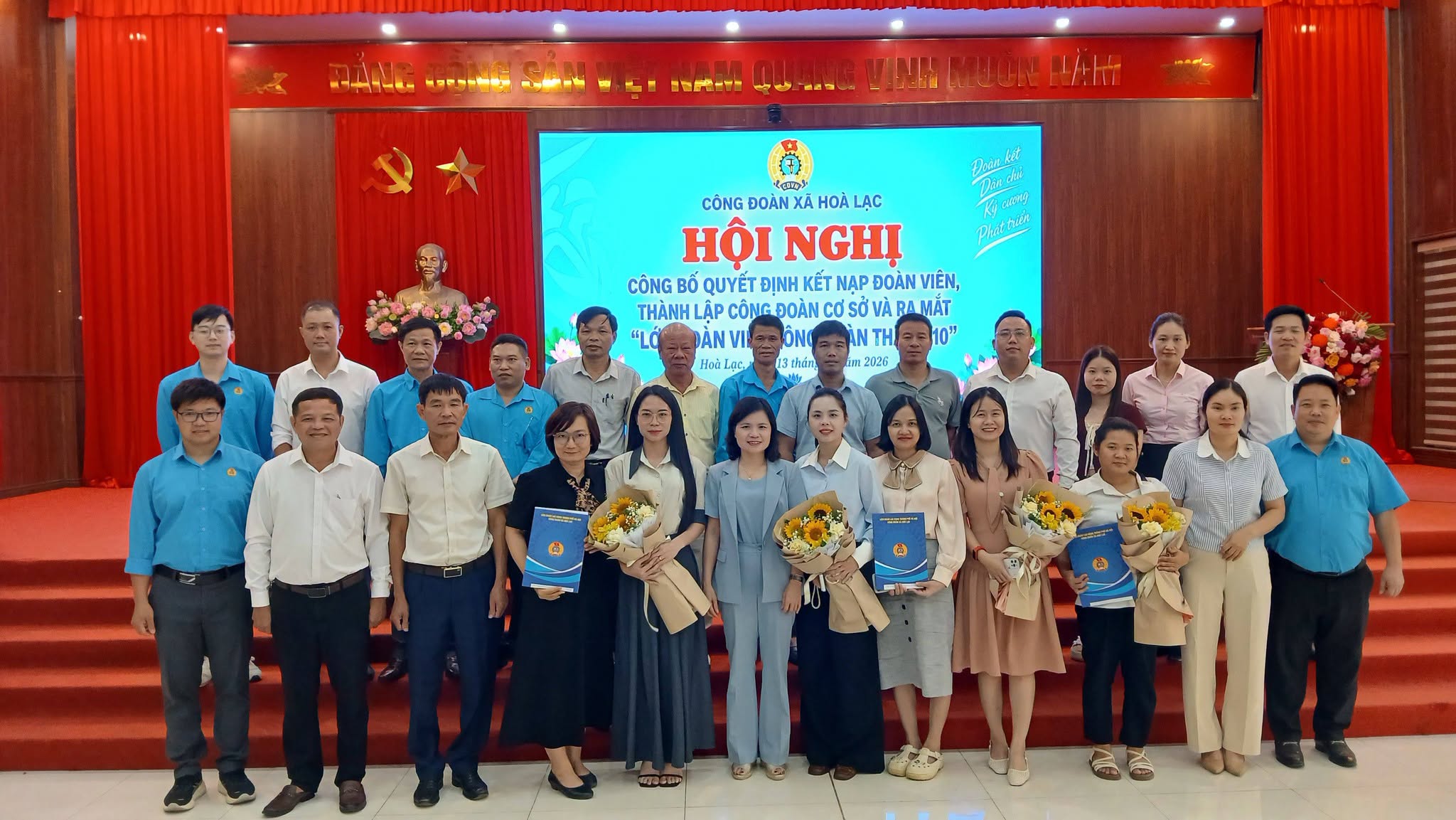 Xã Hòa Lạc thành lập 4 Công đoàn cơ sở, tăng cường điểm tựa cho người lao động