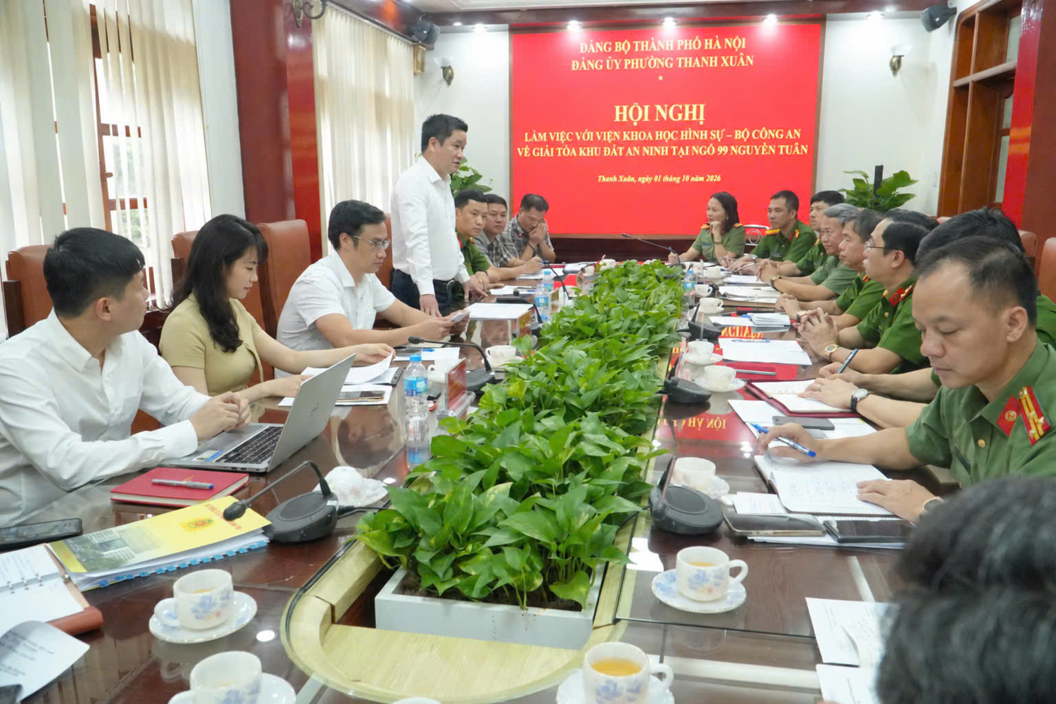 Phường Thanh Xuân và Viện Khoa học hình sự tăng cường phối hợp, rà soát phương án xử lý khu đất tại ngõ 99 Nguyễn Tuân