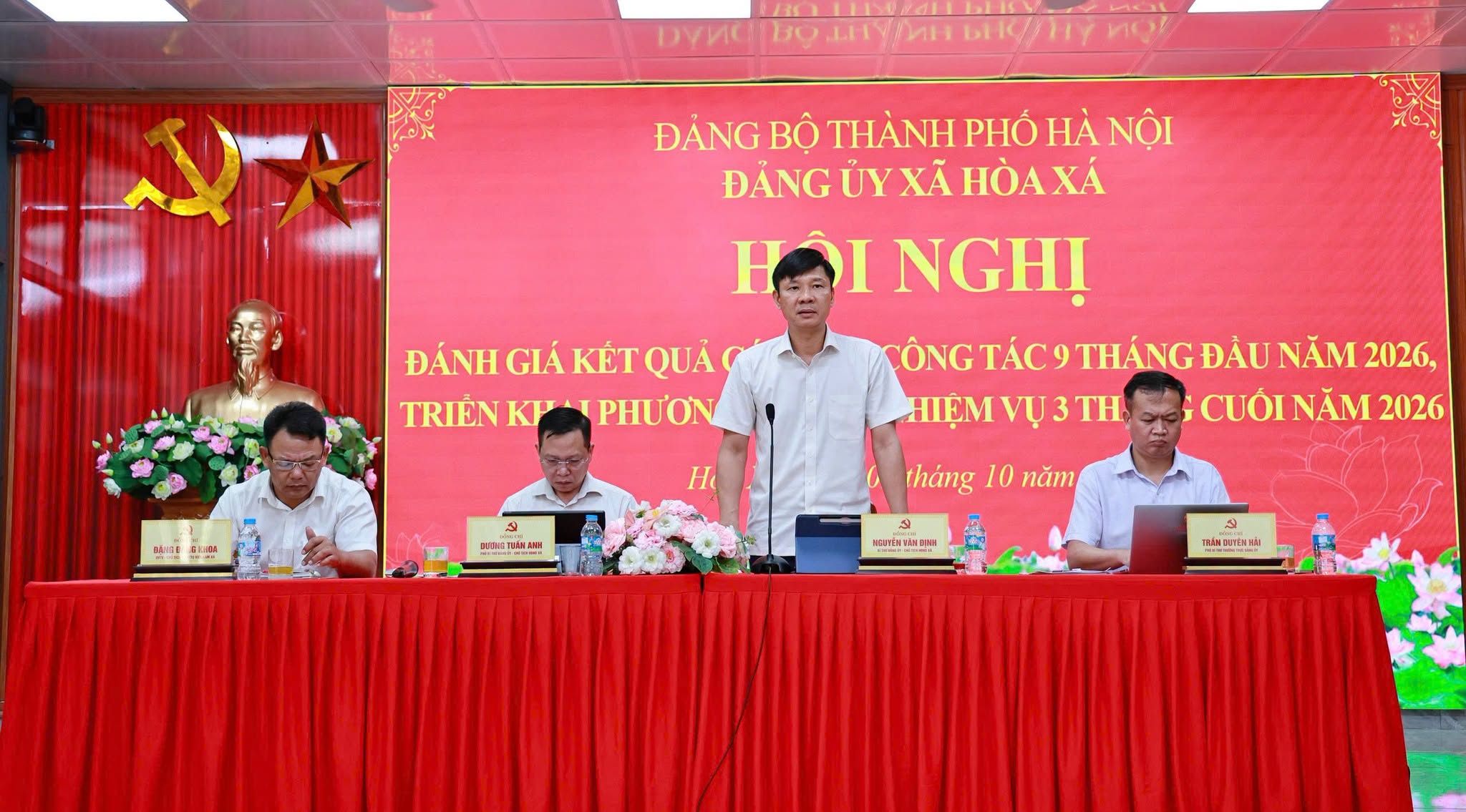 Đảng ủy xã Hòa Xá tập trung hoàn thành toàn diện các nhiệm vụ năm 2026