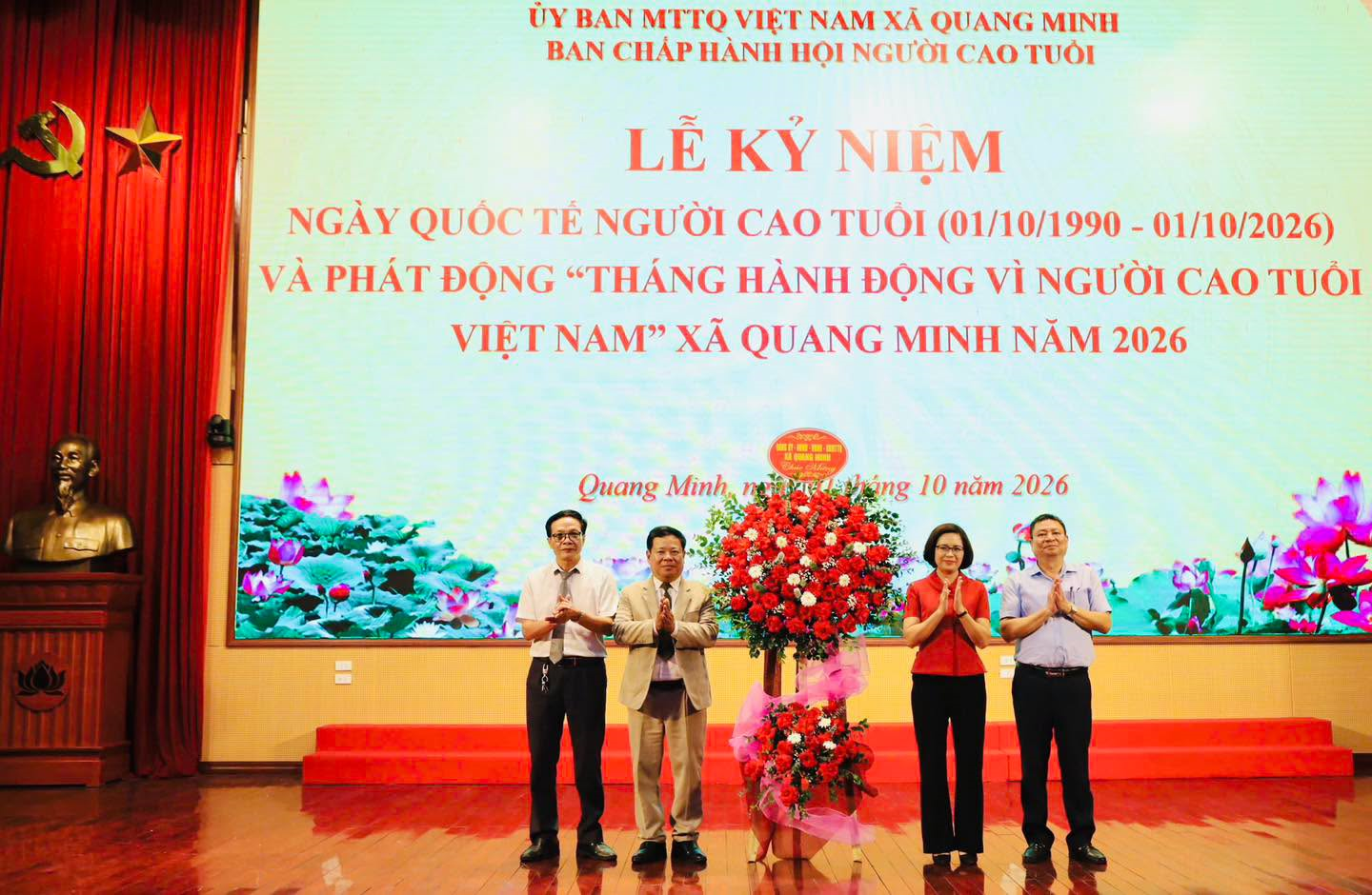 Xã Quang Minh phát động Tháng hành động vì người cao tuổi: Lan tỏa tinh thần chăm sóc và phát huy vai trò người cao tuổi 