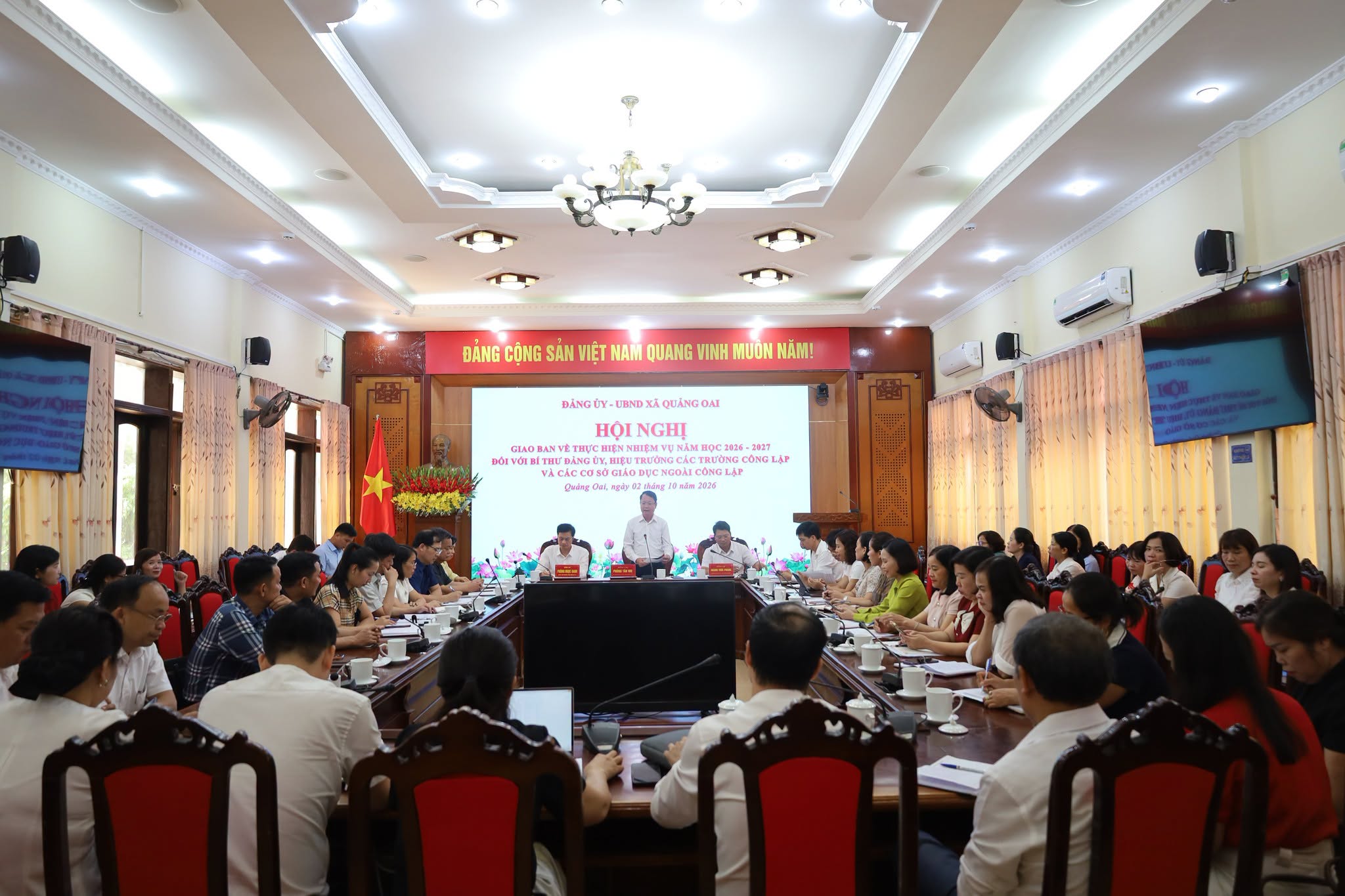 Xã Quảng Oai tập trung nâng chất lượng giáo dục, đẩy mạnh chuyển đổi số trong trường học