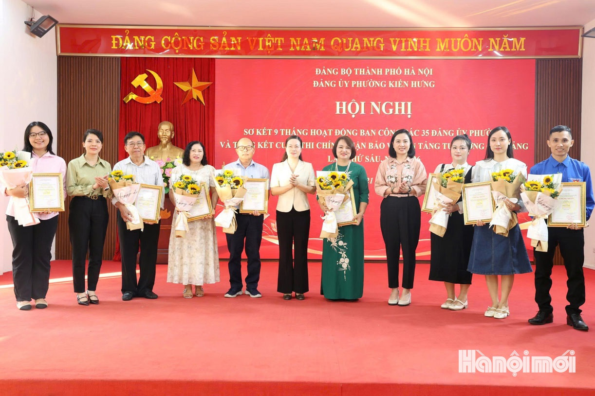 Đảng ủy phường Kiến Hưng tổng kết, trao giải Cuộc thi Chính luận về bảo vệ nền tảng tư tưởng của Đảng lần thứ sáu, năm 2026