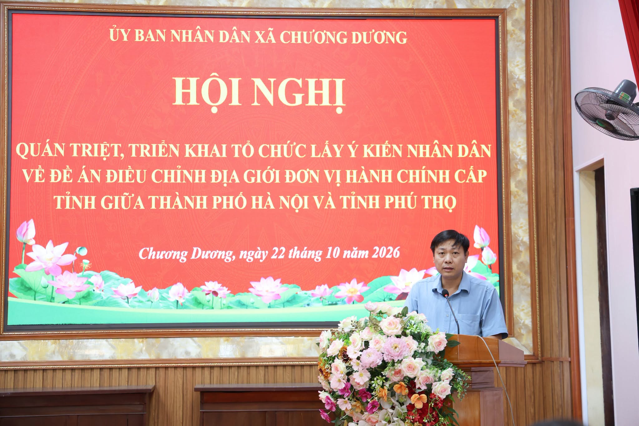 Xã Chương Dương triển khai lấy ý kiến nhân dân về điều chỉnh địa giới hành chính giữa thành phố Hà Nội và tỉnh Phú Thọ