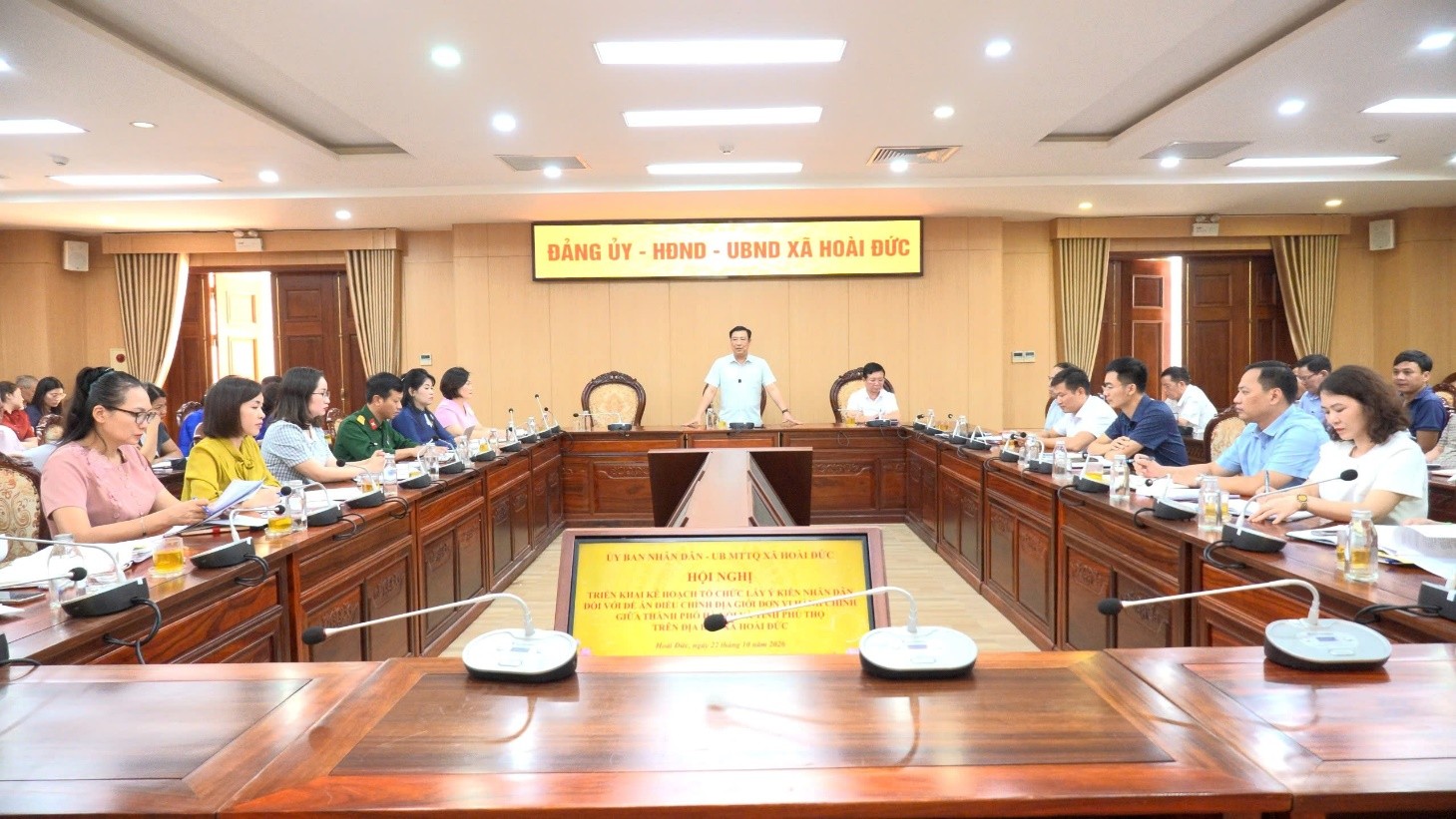 Xã Hoài Đức triển khai lấy ý kiến nhân dân về Đề án điều chỉnh địa giới hành chính giữa thành phố Hà Nội và tỉnh Phú Thọ