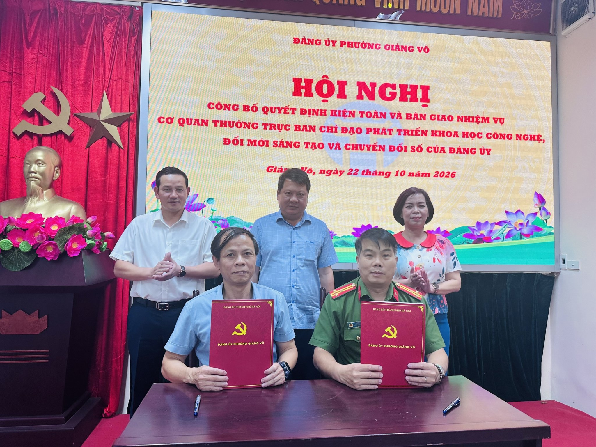 Phường Giảng Võ kiện toàn Ban Chỉ đạo 57, tăng hiệu quả điều phối nhiệm vụ chuyển đổi số