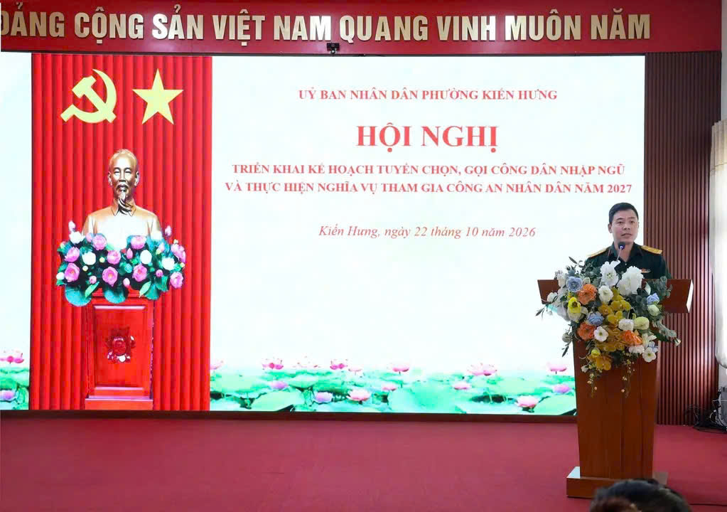 Phường Kiến Hưng quyết tâm hoàn thành 100% chỉ tiêu tuyển quân năm 2027