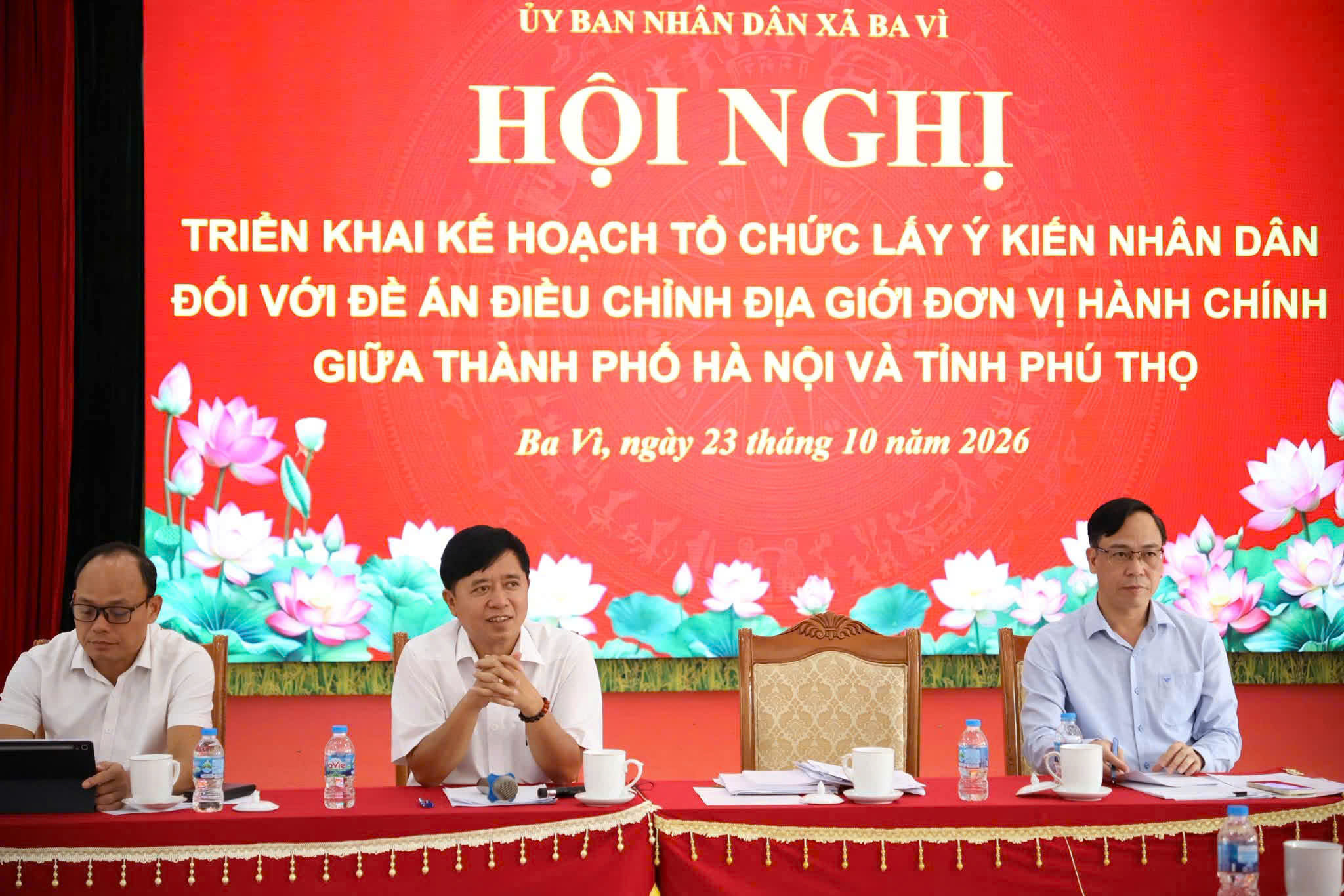 Xã Ba Vì lấy ý kiến nhân dân về đề án mở rộng địa giới hành chính giữa thành phố Hà Nội và tỉnh Phú Thọ