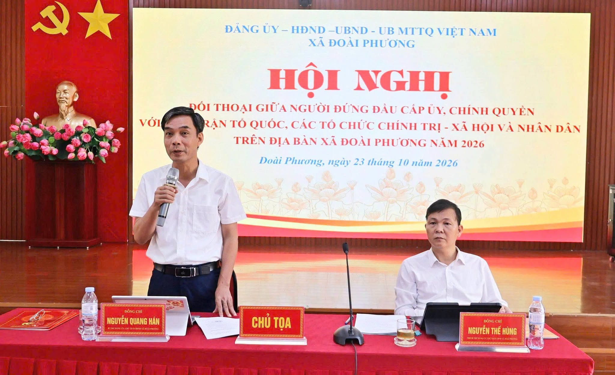 Xã Đoài Phương: Lắng nghe kiến nghị của nhân dân, thắt chặt mối quan hệ giữa Đảng, chính quyền với nhân dân