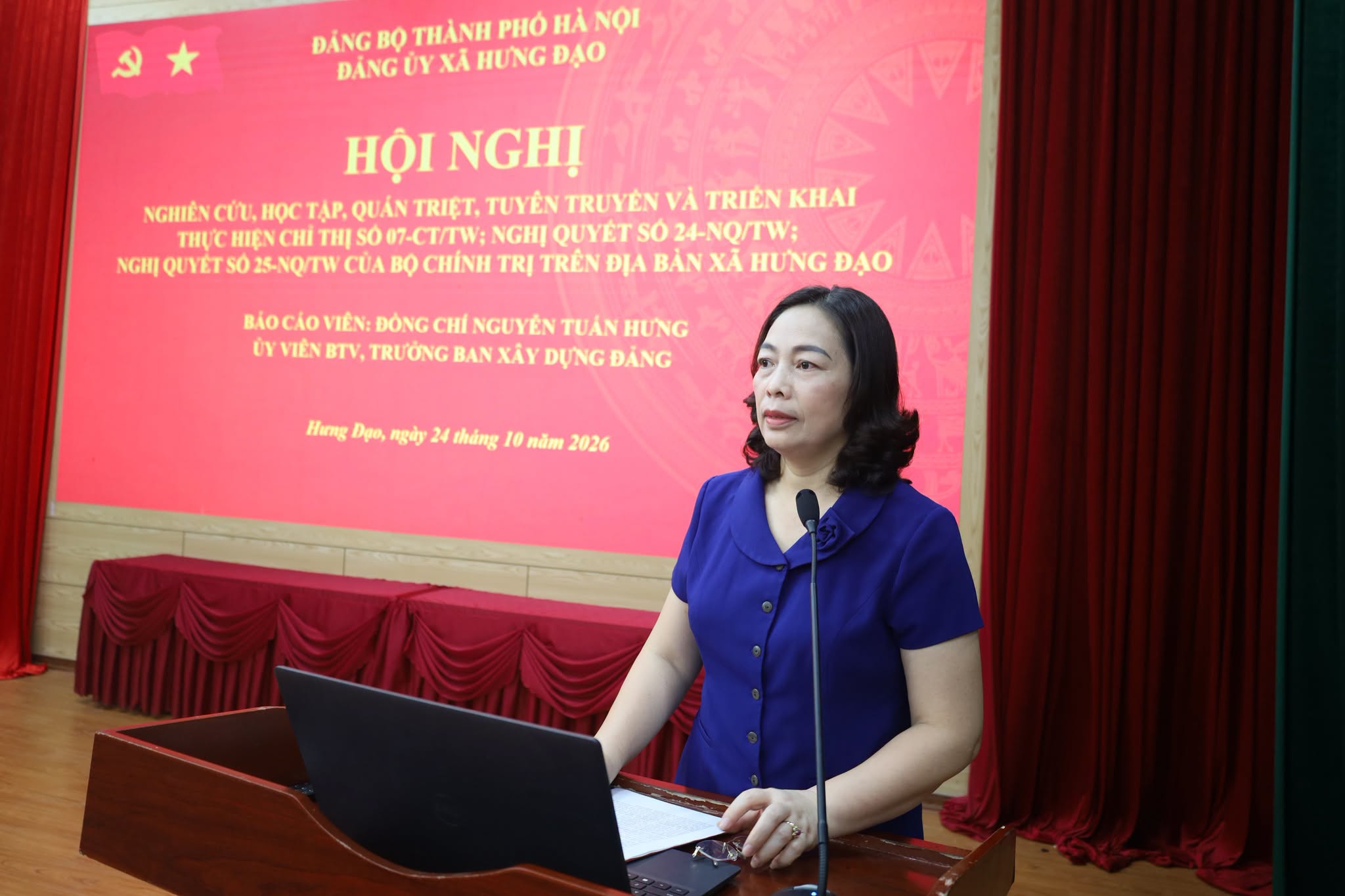 Đảng ủy xã Hưng Đạo tổ chức Hội nghị nghiên cứu, học tập, quán triệt và triển khai thực hiện các Chỉ thị, Nghị quyết của Bộ Chính trị