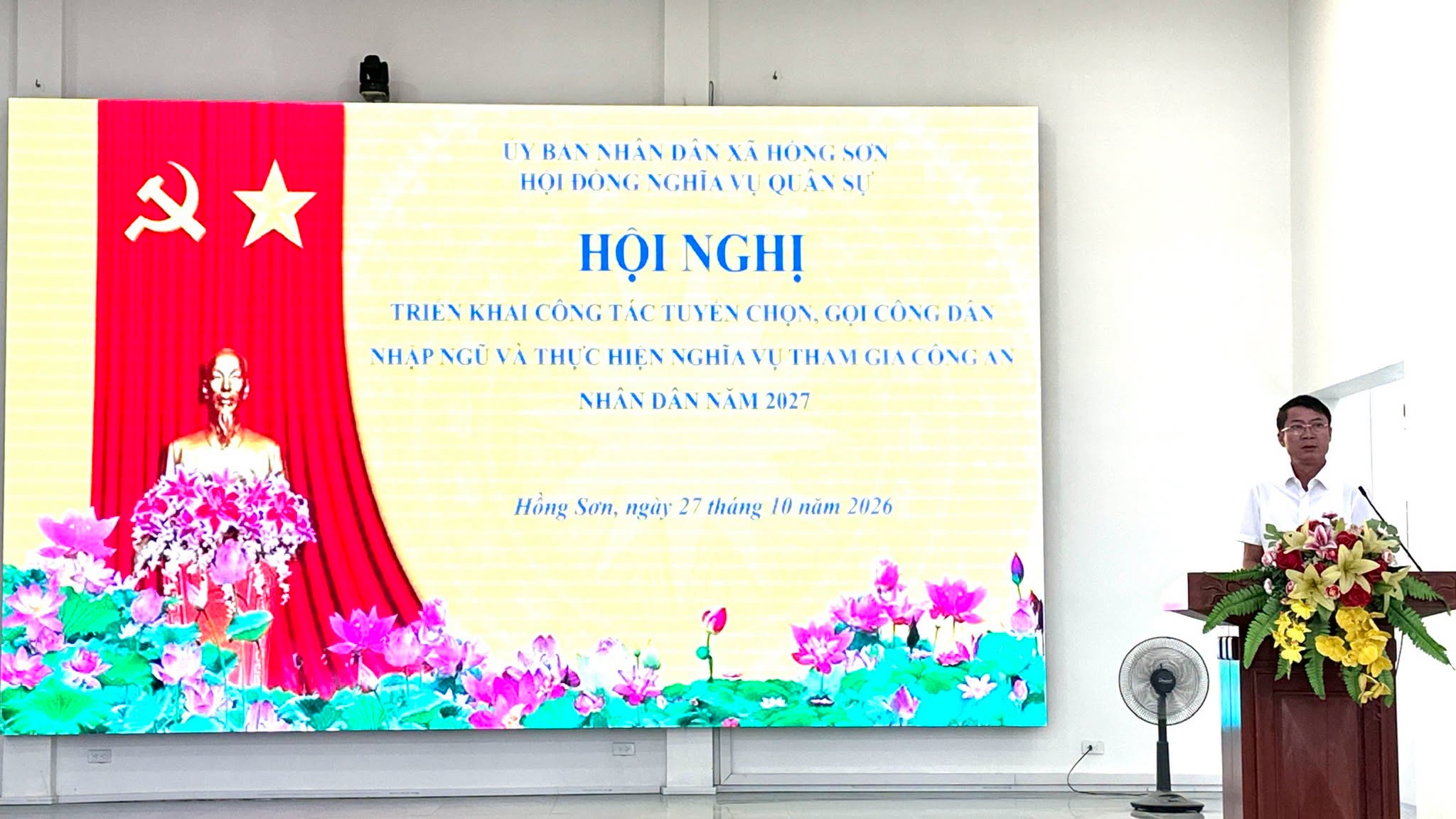 Xã Hồng Sơn chủ động tuyển chọn công dân nhập ngũ và thực hiện nghĩa vụ Công an nhân dân năm 2027