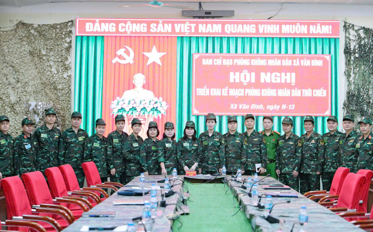 Xã Vân Đình tổ chức diễn tập phòng không nhân dân thời chiến năm 2026