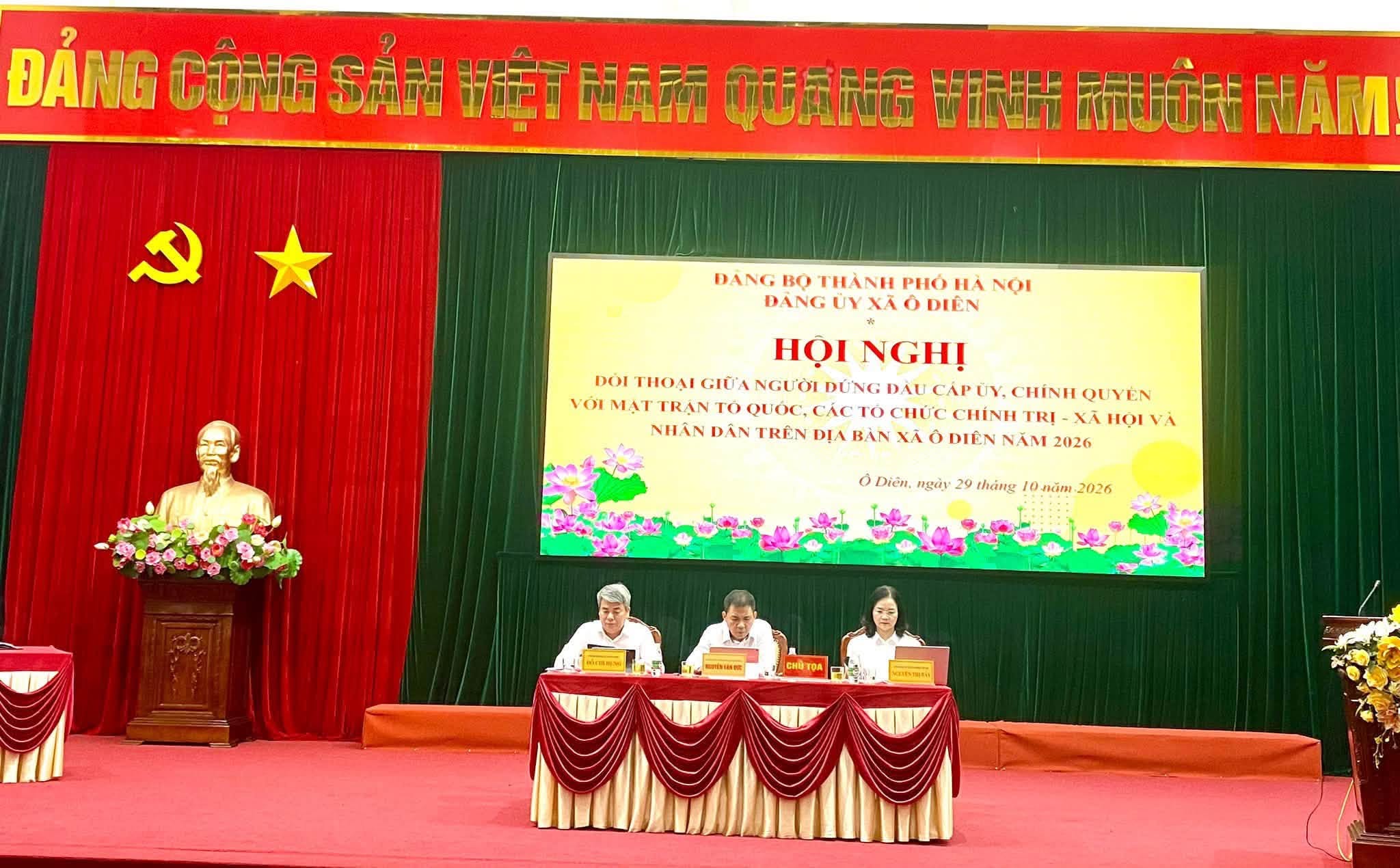 Xã Ô Diên gắn đối thoại với trách nhiệm giải quyết kiến nghị của Nhân dân