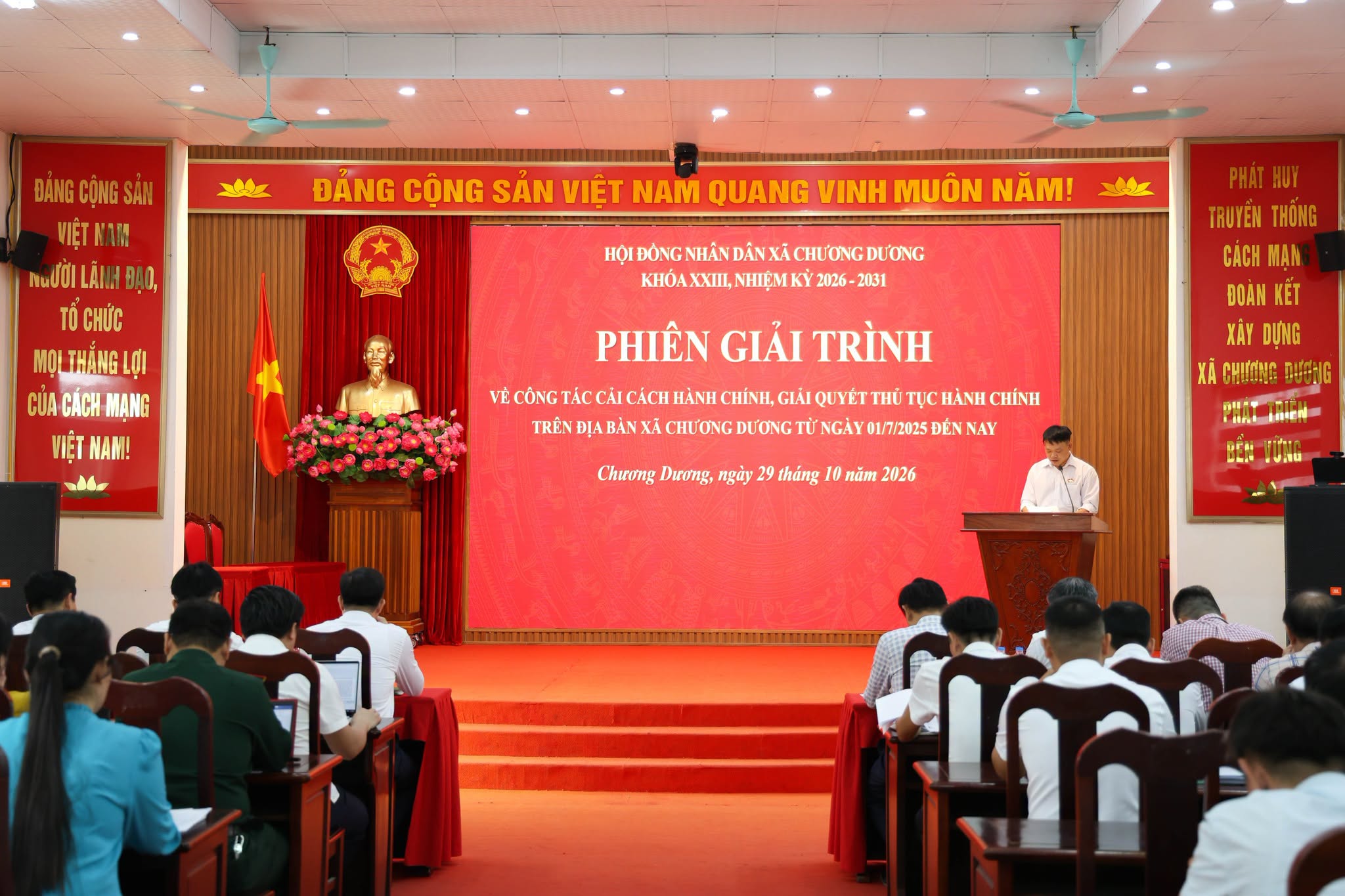 Xã Chương Dương: Nâng cao hiệu quả cải cách hành chính thông qua hoạt động giải trình của HĐND