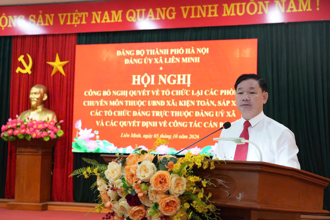 Xã Liên Minh công bố các nghị quyết, quyết định về tổ chức bộ máy và công tác cán bộ